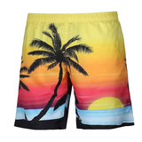 Men's Beach Shorts, Board Shorts 3D Coconut Tree