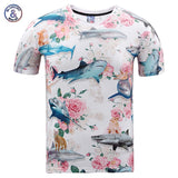 Men's 3D T-Shirt Sharks and Roses