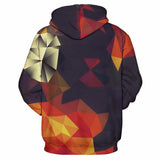 Men's Hoodie 3D Geometric Blocks Sweatshirt