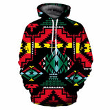 Men's Geometric Flowers Hooded Sweatshirt