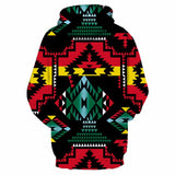 Men's Geometric Flowers Hooded Sweatshirt