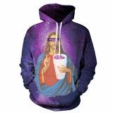 Men's 3D Sweatshirt Jesus Space Galaxy Hoodie