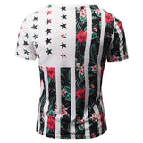 Men's USA Flag Flowers 3D T-Shirt