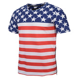 Men's 3D T-Shirt USA Flag Stripes Stars