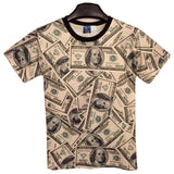 Mr.1991INC New Fashion Funny 3D t-shirt men/women's 3D Tshirt printed lots of money dollars T-shirt tops MDT114