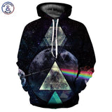 Men's 3D Hooded Sweatshir Light Refraction Rainbow