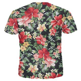 Men's Summer Flower Tee 3D Flower T-Shirt