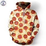 Men's Hoodie 3D Full Printed Pizza