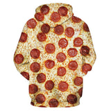 Men's Hoodie 3D Full Printed Pizza