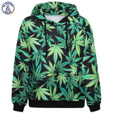 Men's 3D Hooded Marijuana Cannabis Sweatshirt