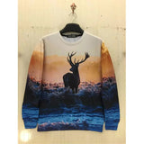 Men's 3D Dusk Deer Hoodie