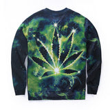 Men's 3D Sweatshirt Galaxy Marijuana Design