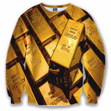 Men's Gold Bar Hoodie 3D Sweatshirt