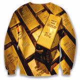 Men's Gold Bar Hoodie 3D Sweatshirt